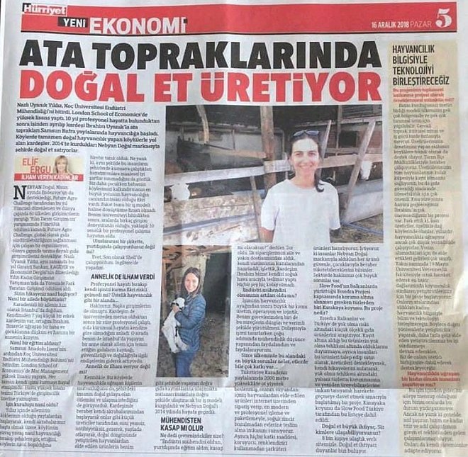 Garanti Bankası Kadın Girişimci ödülü - Hürriyet IK - 16 Aralık 2018